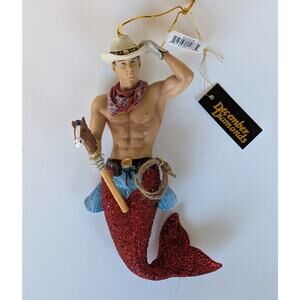 December Diamonds "Cowpoke" Cowboy Merman Ornament #55-55078 - New